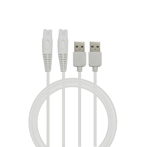 Charging Cord Replacement for Krovena Women Electric Razor Shaver Charger, 2 pcs