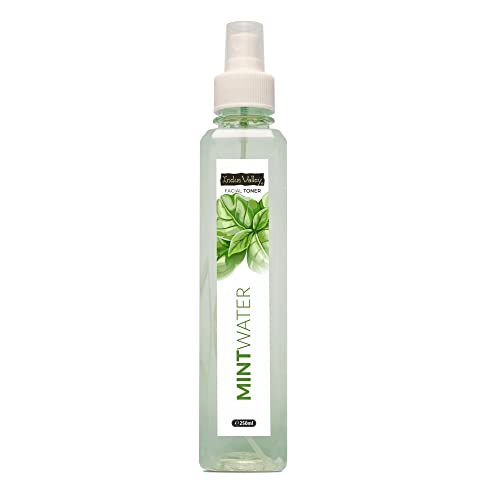 INDUS VALLEY Organic Mint Fresh Pore Tightening Skin Toner - (250ml), Natural Ingredients for Acne and Pore-Reducing, Gently Exfoliates, Deep Cleans, Brightens and Balances Skin for a Healthy Glow