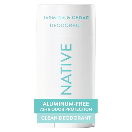 Native Jasmine & Cedar Aluminum-Free Deodorant for Women & Men, 2.65oz — 72-Hour Protection