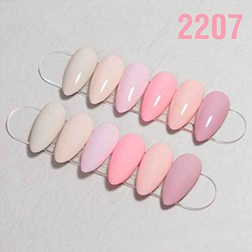 VENALISA Hema-Free Pink Gel Nail Polish Set- 6 Colors Popular Nude Pink Gel Polish Kit, Soak Off LED Nail Lamp Light Pink Gel Manicure Kit DIY at Home Salon Gifts for Women Girls