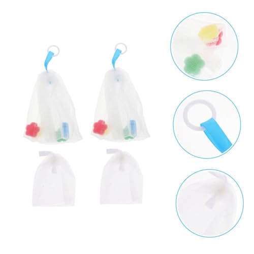 4-Pack Soap Foaming Net Bags for Face Cleansing