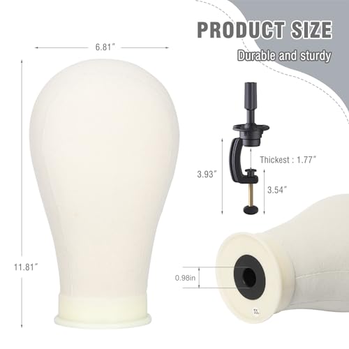 Relx Reinforced Wig Stand with Mannequin Head - Adjustable for Wigs