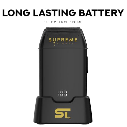 Supreme Trimmer Crunch STF602 ? Waterproof Double Foil Shaver for Men | 150 Min Runtime, Wet/Dry Cordless & Corded Electric Razor | Hypoallergenic Foils for Face, Head & Stubble