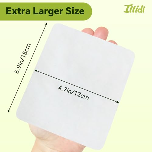 Jumbo Cotton Pads 180 Count, 4.7x5.9 Inch, 100% Pure Cotton