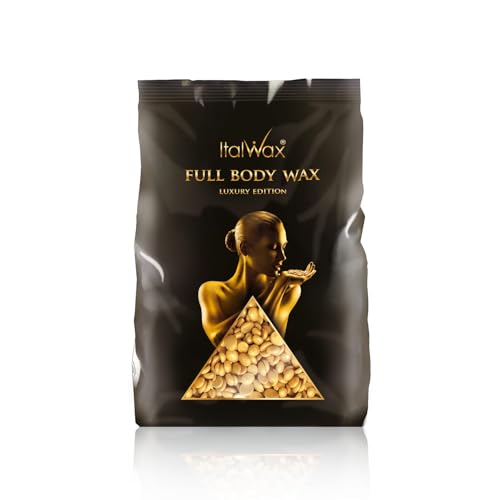 Italwax Luxury Full Body Wax - 1kg / 2.2lb - Hard wax beads for hair removal - Unscented - ideal for sensitive skins - Depilatory Cream, Film Wax - Full Body Wax Limited Edition