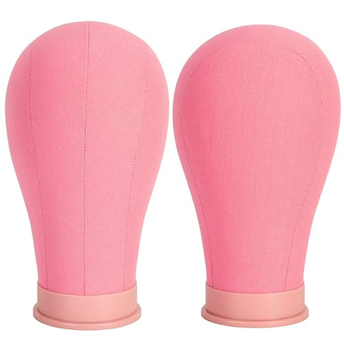 22" Canvas Wig Head Mannequin with Stand & T-Pins Set