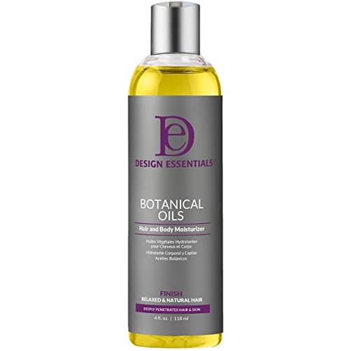 Design Essentials Botanical Oils Hair & Body Moisturizer, For Relaxed & Natural Hair, Lightweight Oil Blend with Botanical Extracts, 4 oz