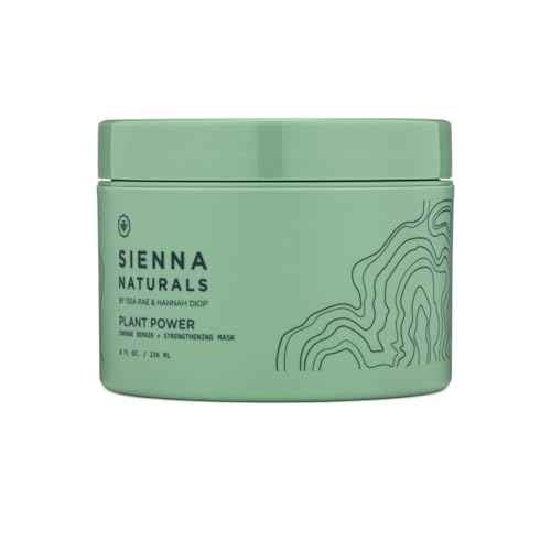 Sienna Naturals - Plant Power Repair Mask - Deep Conditioner for Damaged & Dry Hair - Strengthens, Hydrates & Repairs with Baobab Protein & Coconut Oil - Clean, Vegan Formula - 8 fl oz