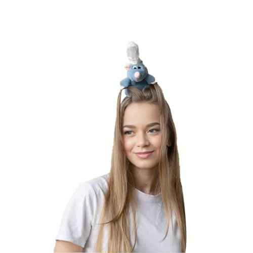 Rat Headband, Mouse Plush Cute Mouse Stuffed Animal Headwear Cartoon Costume Props Funny Gifts for Adults