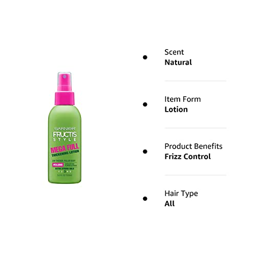 Garnier Fructis Style Mega Full Thickening Lotion for All Hair Types, 5 Ounce (2 Count) (Packaging May Vary)