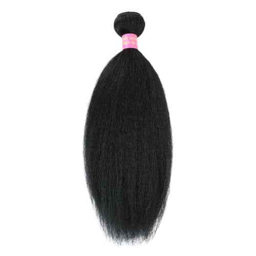 22 inch Kinky Straight Bundles Yaki Straight Human Hair Bundles 100% Unprocessed Brazilian Virgin Hair Kinky Straight Human Hair For Black Women