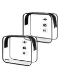 WANDF TSA Approved Clear Toiletry Bag, 2-Pack Quart Size