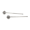 L. Erickson Little Gem Bobby Pin Pair - Crystal/Silver