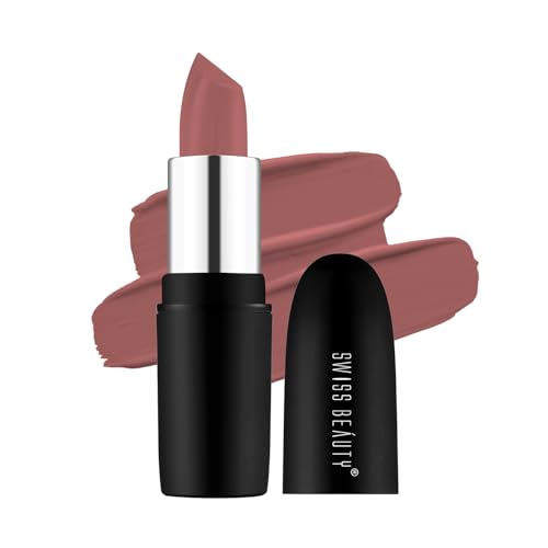 Swiss Beauty Pure Matte Lipstick - Bare Shade, 3.8g