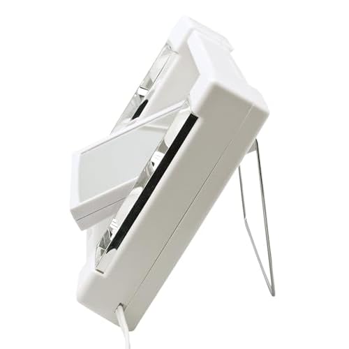 JERDON Two-Sided Makeup Mirror with Lights - Vanity Mirror with 3X Magnification & Glare-Free Lighting - White Base - Model J1010