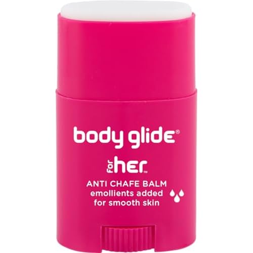 Body Glide For Her Anti Chafe Balm | Chafing stick with added emollients | Great for dry, sensitive skin and/or sensitive areas | Use on chest, bra, butt, groin, arm, and thigh chafing | 0.8oz