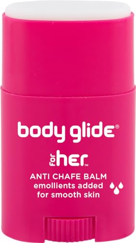 Body Glide For Her Anti Chafe Balm | Chafing stick with added emollients | Great for dry, sensitive skin and/or sensitive areas | Use on chest, bra, butt, groin, arm, and thigh chafing | 0.8oz