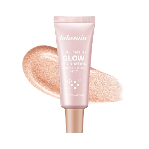 Multi-purpose Glow Liquid Foundation Makeup,Full Match Highlighter Makeup for Face Body,High Coverage Lightweight Long-Lasting Foundation,Wear Alone for Bright Shiny Finish(#2)