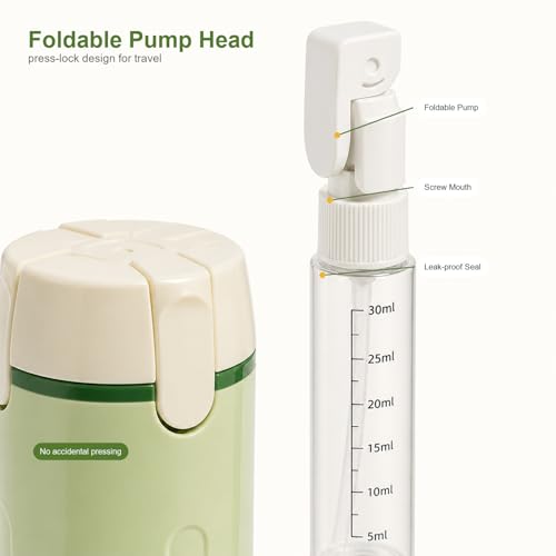 ONCIDO 4-in-1 Travel Dispenser Bottle - Leak-Proof Pump for Toiletries
