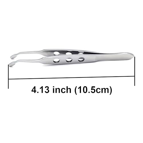 Meibomian Gland Expressor, Stainless Steel Eyelid Massage Professional Face Care Craft Tools for Dry Eyes, High Precision Tweezer Tools - Rectangle Tip