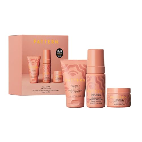 PATTERN Palo Santo Mini Travel Kit - Leave-In Conditioner, Curl Mousse & Styling Cream