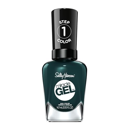 Sally Hansen Miracle Gel™, Jealous Boyfriend, Long Lasting, Gel-Like Formula, No UV Lamp Needed, Green Nail Polish