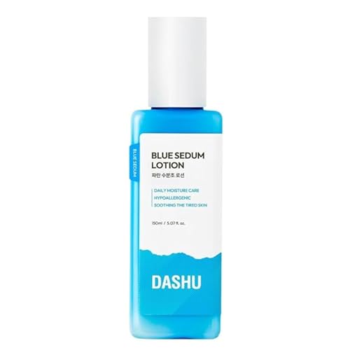 DASHU Blue Sedum Lotion | Korean Day & Night Face Lotion Barrier Repair Moisturizer, 8 Hyaluronic Acids 5.07 fl oz