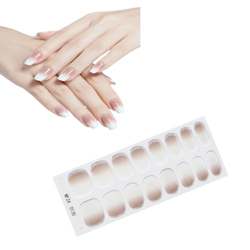 Semi Cured Gel Nail Strips Requires UV Lamp(16 pieces discount package)