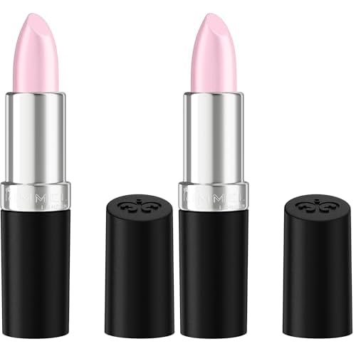 Rimmel Lasting Finish Lipstick | Up to 8 Hours of Intense Lip Color with Color Protect Technology and Exclusive Black Diamond Complex | 0.14 fl oz - 002 Candy - (Pack of 2)
