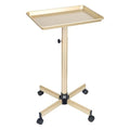 Adjustable Salon Rolling Tray with Wheels - Champagne Gold