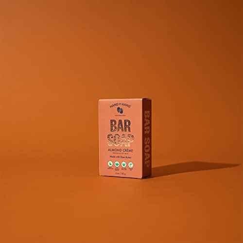 Hand in Hand Bar Soap, Nourishing Cleanser For All Skin Types, Organic Shea and Cocoa Butters, 5 Ounce, Vanilla & Oat Milk, Almond Creme Scent, 4 Pack