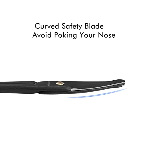 LIVINGO 3.75" Nose Hair Scissors - Curved Safety Blades