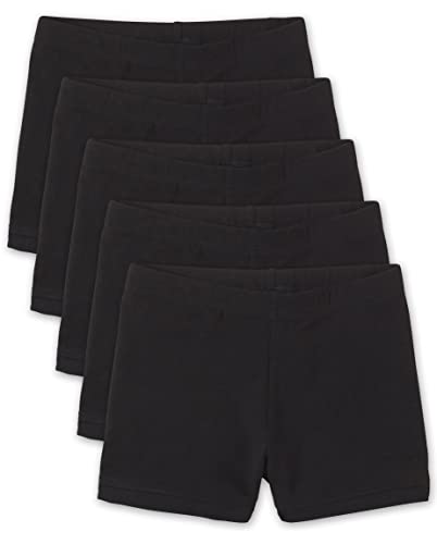 The Children's Place Girls Basic Cartwheel Short, Black 5 Pack, X-Small