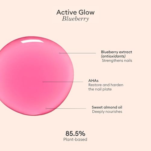 Manucurist Active Glow Blueberry Strengthening Nail Polish - Cool-Rose