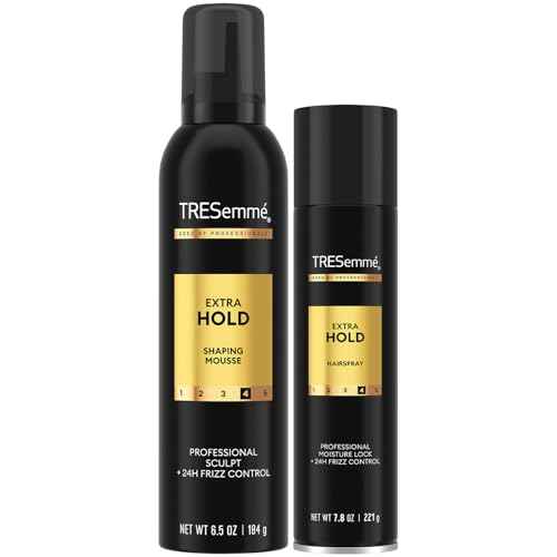 TRESemm? Extra Hold Hairspray & Shaping Mousse Bundle ??24H Touchable Hold & Volume + Frizz Control