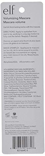 e.l.f. Volumizing Mascara for Fuller Lashes, Black