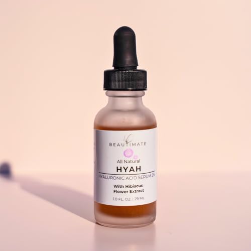 Beautimate Hyah Microneedling Serum ? 2% Hyaluronic Acid for Deep Hydration, Skin Renewal & Plumping ? Vegan, Cruelty-Free, Made in USA ? Anti-Aging Face Serum with Hibiscus Flower Extract, 1oz