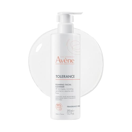 Av?ne Tolerance Daily Foaming Facial Cleanser, For All Skin Types Including Sensitive, Reactive Skin, Glycerin & Niacinamide Daily Use Face Wash, Fragrance-Free, Dermatologist Tested, Non-Comedogenic