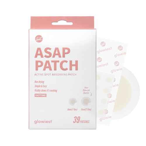 glowiest ASAP Active Spot Alleviating Patch 39 Patches [Daytime] 10mm (1 * 15ea) & 12mm (2 * 12ea) | Premium Hydrocolloid Dressing | Simple & Easy Active Treatment
