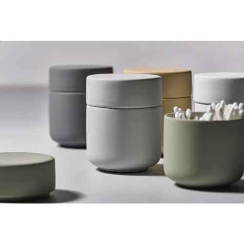 Zone Denmark Ume Taupe Cosmetic Jar - Elegant and Functional Storage Solution for Your Beauty Essentials, Infusing Scandinavian Design into Your Vanity Space - Beige (Taupe)