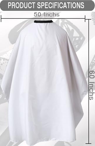 Professional Waterproof Haircutting Cape with Snap Closure - Salon Gown with Yellow Stripes