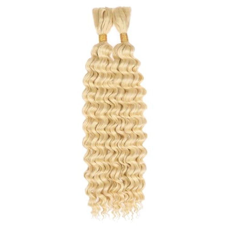 613 Blonde Braiding Hair 26" Deep Wave Human Hair Bundle