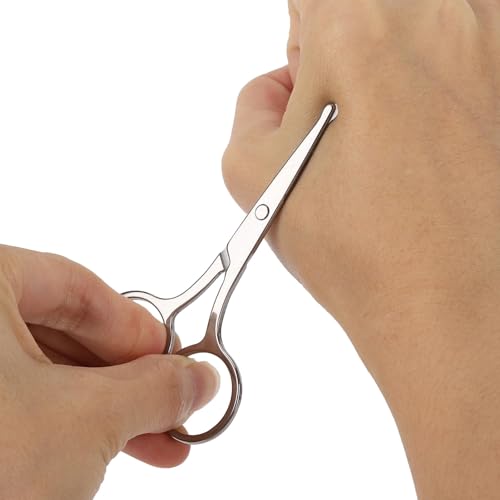 8 Pack Round Tip Safety Scissors - Grooming for Hair & Eyebrows