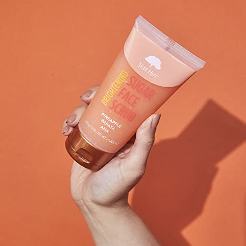 Tree Hut Pineapple & Papaya Brightening Face Scrub, Exfoliating AHA - 7.4 oz