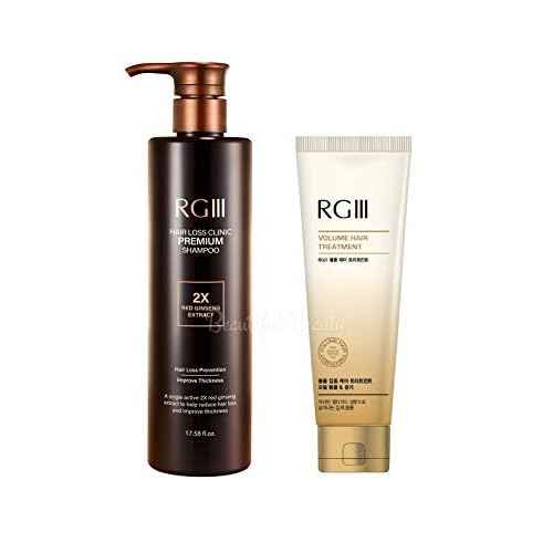 RG3 RGIII RED GINSENG PREMIUM HAIR LOSS PREVENTION SHAMPOO (520ml) + RGIII VOLUME TREATMENT (250ml) set for all gender and age
