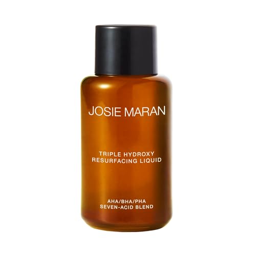 Josie Maran Triple Hydroxy Resurfacing Liquid - Anti-Aging Exfoliating Toner with Azelaic, Glycolic, Mandelic Acid & Alpha Hydroxy Acid for Even Skin Tone & Smooth, Youthful-Looking Skin (1.7 oz)