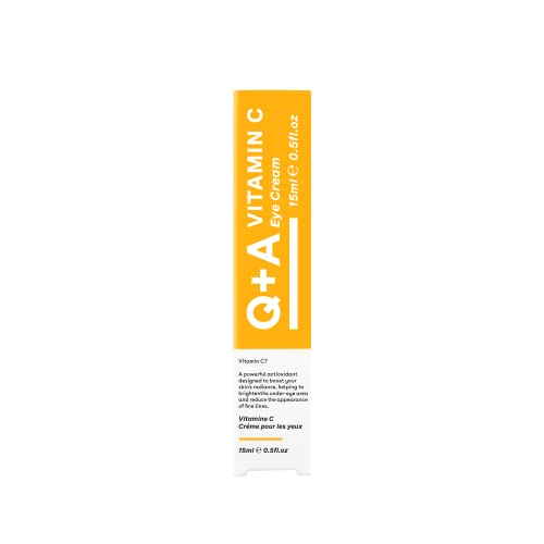 Q+A Eye Cream, a blend of Cherry Extract, and Glycogen, to reinvigorate delicate skin, delivering an essential hit of moisture, 15ml