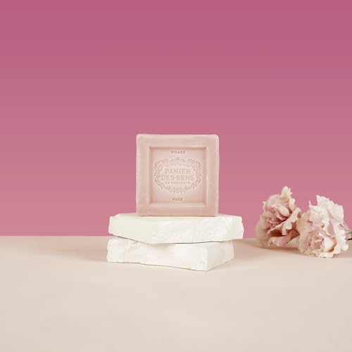 Panier des Sens ? Extra-Gentle Face Soap Bar Peony Radiance ? 98% Natural Ingredients ? Made in France with Shea Butter & French Peony Extract ? Vegan Face Cleanser ? 3.5 oz