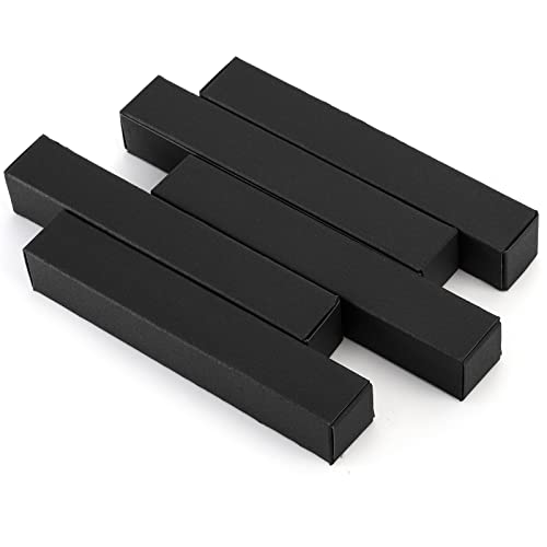 TOPZEA 118 Pack Lip Gloss Packaging Boxes, Kraft Paper Empty Lipgloss Packaging Cases Bulk Black Wrapping Box for Essential Oil, Mascara Tube, Perfume Sample, Small Business
