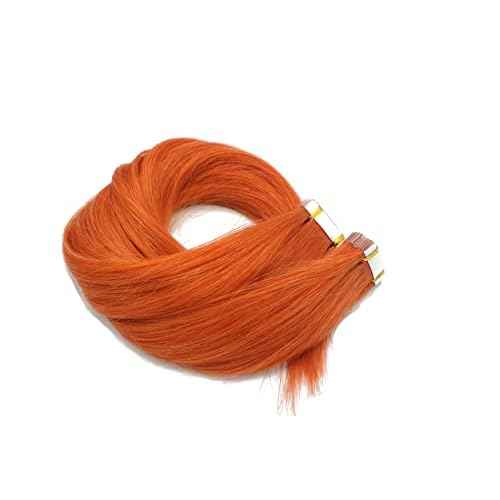 Orange Hair Tape In Hair Extensions 50g Per Pack 16inch Human Hair Tape In